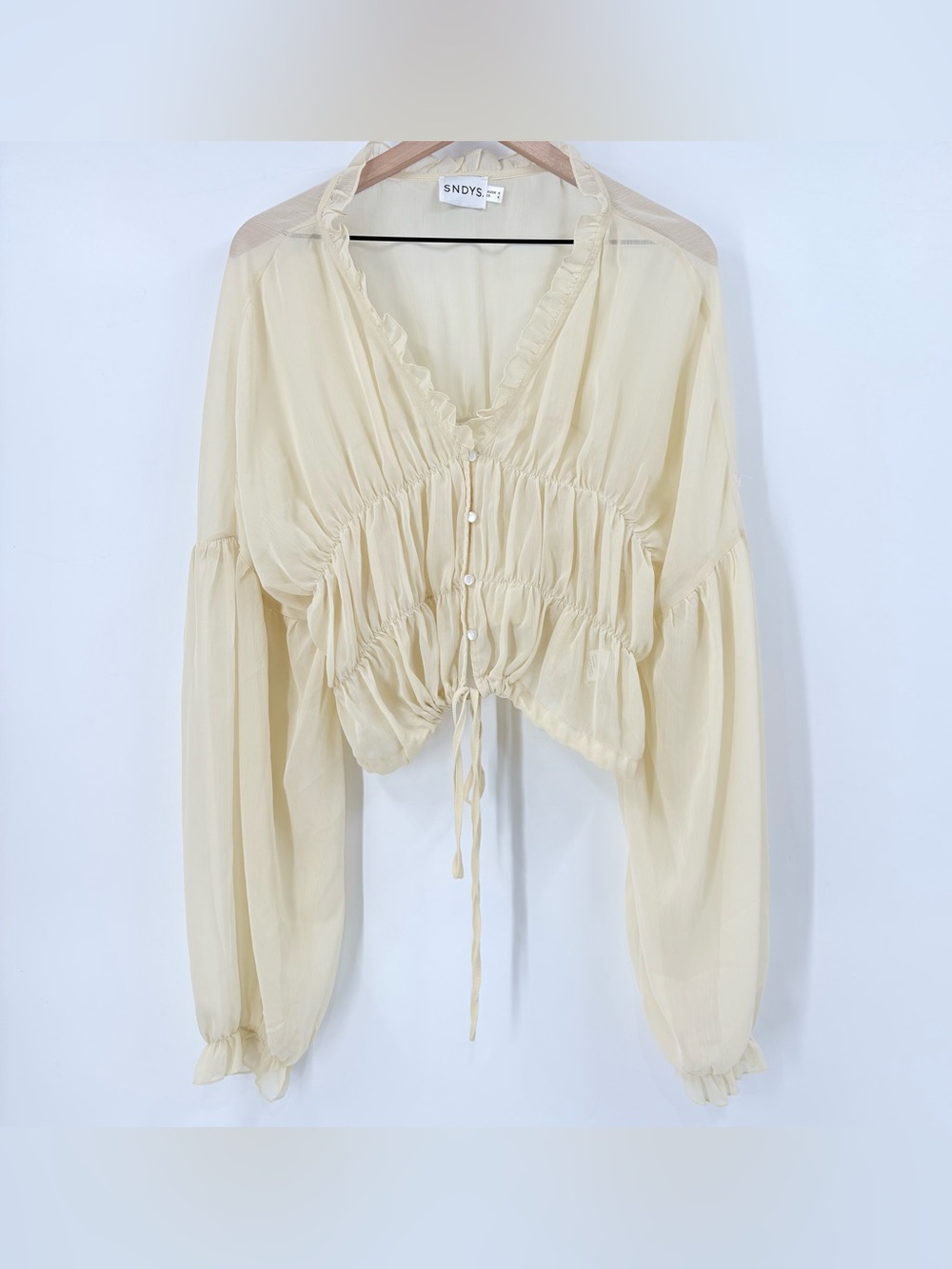 SNDYS Cream Bali Top - Picture 5 of 14